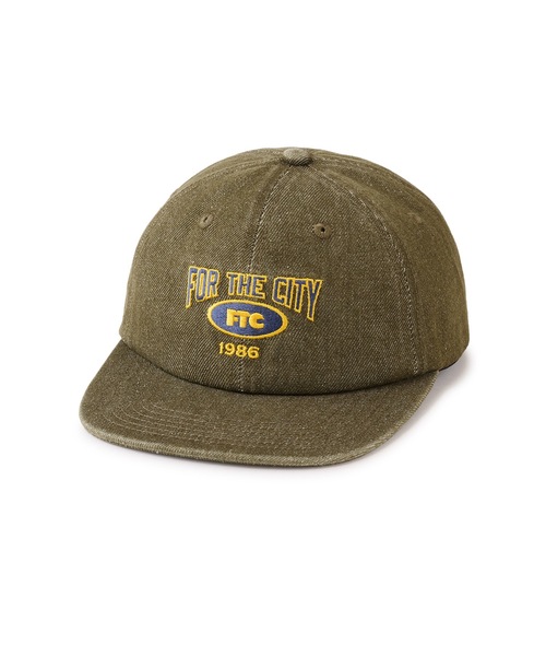 FTC（エフティーシー）の「WASHED DENIM 6 PANEL CAP（キャップ・メンズ・グリーン/レッド系その他/ブラック・FREE）」の2枚目の写真