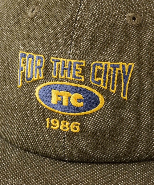 FTC（エフティーシー）の「WASHED DENIM 6 PANEL CAP（キャップ・メンズ・グリーン/レッド系その他/ブラック・FREE）」の5枚目の写真