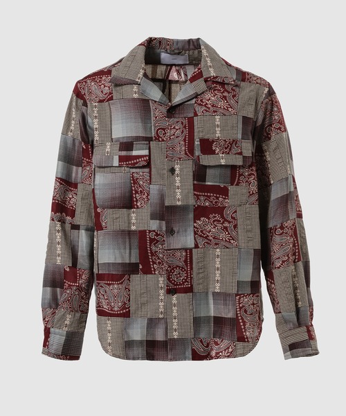 SUGARHILL（シュガーヒル）の「PATCH-WORK SHIRT（シャツ/ブラウス・メンズ・ブラック/レッド・2）」の2枚目の写真