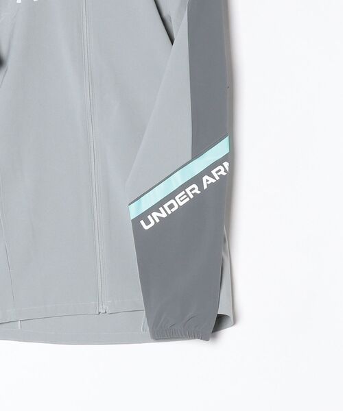UNDER ARMOUR(アンダーアーマー)の「アンダーアーマー UAウーブン フルジップ ジャケット(ジャージ・メンズ・ライトグレー/ダークブルー/ブラック・S/M/L/LL/3L)」の5枚目の写真