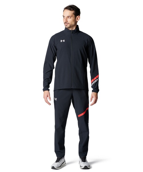UNDER ARMOUR(アンダーアーマー)の「アンダーアーマー UAウーブン フルジップ ジャケット(ジャージ・メンズ・ライトグレー/ダークブルー/ブラック・S/M/L/LL/3L)」の8枚目の写真