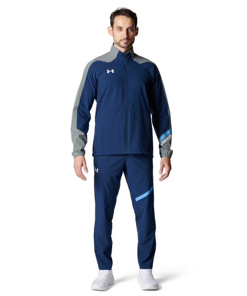 UNDER ARMOUR(アンダーアーマー)の「アンダーアーマー UAウーブン フルジップ ジャケット(ジャージ・メンズ・ライトグレー/ダークブルー/ブラック・S/M/L/LL/3L)」の13枚目の写真