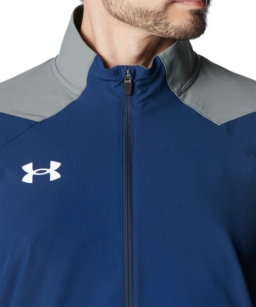 UNDER ARMOUR(アンダーアーマー)の「アンダーアーマー UAウーブン フルジップ ジャケット(ジャージ・メンズ・ライトグレー/ダークブルー/ブラック・S/M/L/LL/3L)」の14枚目の写真