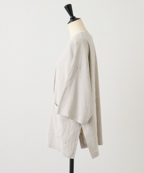 BEARDSLEY（ビアズリー）の「リネン半袖ジャケット（その他アウター・レディース・ベージュ/グレー/ブラック・FREE）」の10枚目の写真