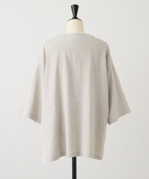 BEARDSLEY（ビアズリー）の「リネン半袖ジャケット（その他アウター・レディース・ベージュ/グレー/ブラック・FREE）」の11枚目の写真