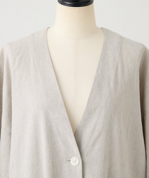 BEARDSLEY（ビアズリー）の「リネン半袖ジャケット（その他アウター・レディース・ベージュ/グレー/ブラック・FREE）」の12枚目の写真
