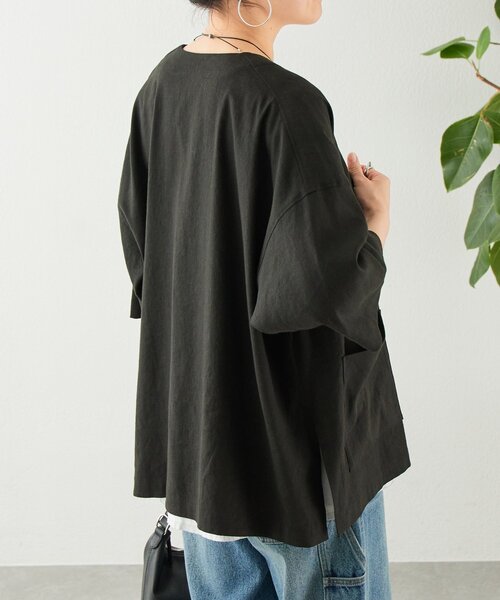 BEARDSLEY（ビアズリー）の「リネン半袖ジャケット（その他アウター・レディース・ベージュ/グレー/ブラック・FREE）」の21枚目の写真