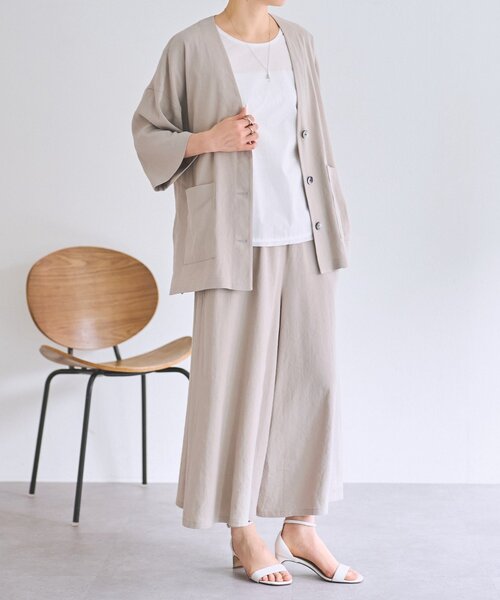 リネン半袖ジャケット（その他アウター）｜BEARDSLEY（ビアズリー）の