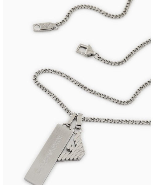 EMPORIO ARMANI(エンポリオアルマーニ)の「【エンポリオ アルマーニ】 ドッグタグネックレス ステンレススチール(ネックレス・メンズ・その他1・FREE)」の2枚目の写真