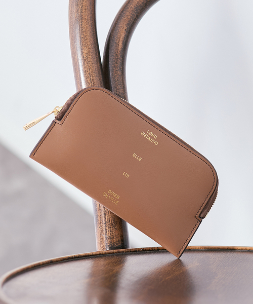 ORSETTO(オルセット)の「ORSETTO オルセット フラグメントケース W155 H85mm(財布・レディース・キャメル/アイボリー・FREE)」の2枚目の写真