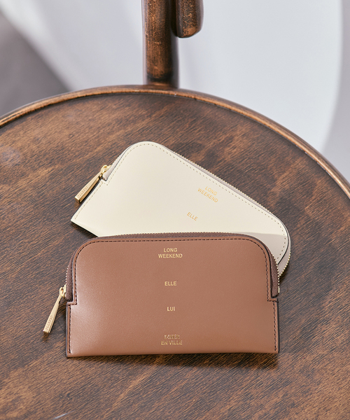 ORSETTO(オルセット)の「ORSETTO オルセット フラグメントケース W155 H85mm(財布・レディース・キャメル/アイボリー・FREE)」の3枚目の写真