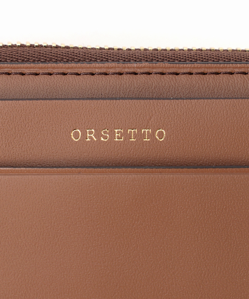 ORSETTO(オルセット)の「ORSETTO オルセット フラグメントケース W155 H85mm(財布・レディース・キャメル/アイボリー・FREE)」の7枚目の写真