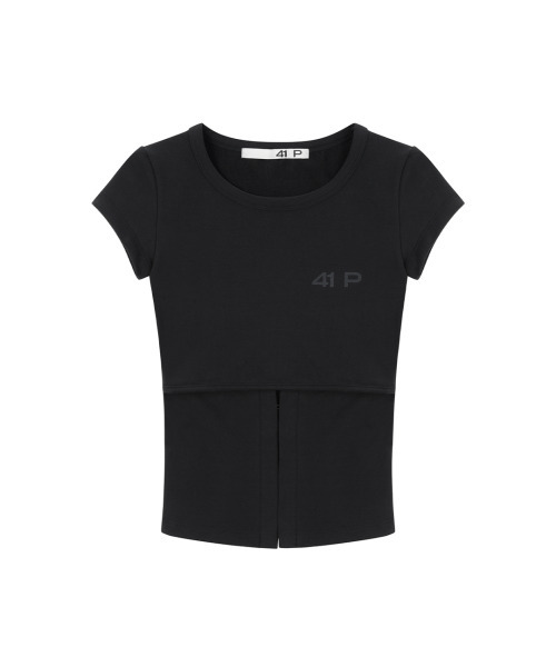 41PRAY(サイルプレイ)の「Hooked Cutout Short Sleeve Top / Black(Tシャツ/カットソー・レディース・ブラック・OS)」の3枚目の写真