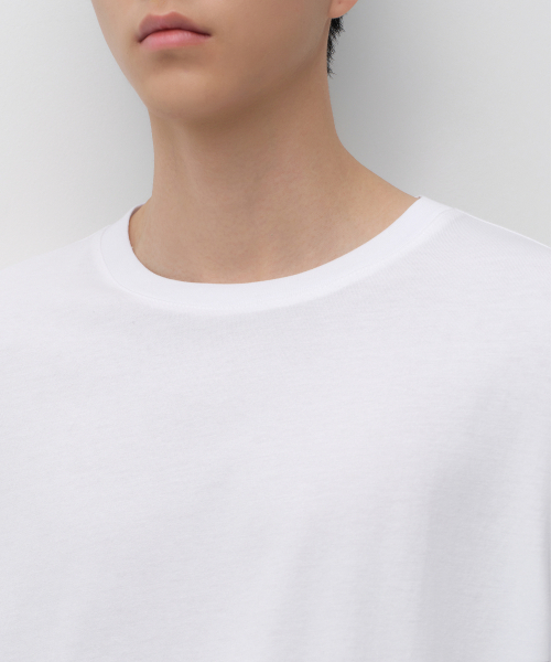 MUSINSA STANDARD（ムシンサスタンダード）の「CRレイヤードヘム長袖Tシャツ[ホワイト]（Tシャツ/カットソー・メンズ・その他・X-LARGE/2XL/3XL/SMALL/MEDIUM/LARGE）」の4枚目の写真