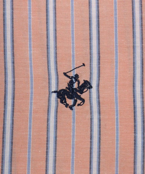 BEVERLY HILLS POLO CLUB（ビバリーヒルズポロクラブ）の「BEVERLY HILLS POLO CLUB 選べる着丈 ワンポイント刺繍 ストライプ＆デニム&無地シャツ レディース（シャツ/ブラウス・レディース・ライトインディゴブルー/ブルー系その他/グリーン系その他/イエロー系その他/オレンジ系その他/オフホワイト/ダークインディゴブルー・M/S）」の15枚目の写真
