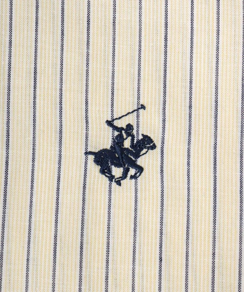 BEVERLY HILLS POLO CLUB（ビバリーヒルズポロクラブ）の「BEVERLY HILLS POLO CLUB 選べる着丈 ワンポイント刺繍 ストライプ＆デニム&無地シャツ レディース（シャツ/ブラウス・レディース・ライトインディゴブルー/ブルー系その他/グリーン系その他/イエロー系その他/オレンジ系その他/オフホワイト/ダークインディゴブルー・M/S）」の10枚目の写真