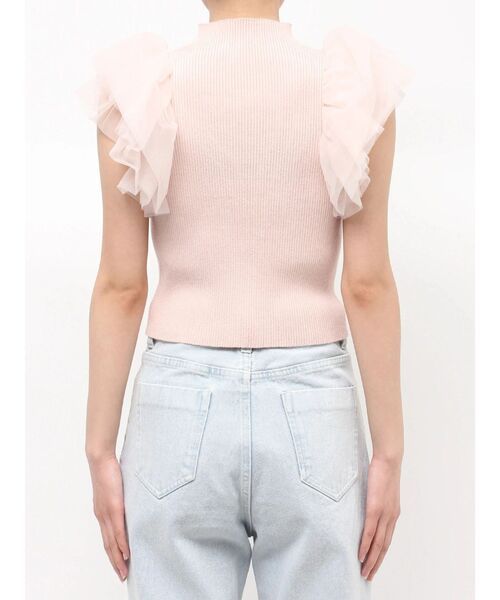 MERCURYDUO（マーキュリーデュオ）の「ボリュームチュールフリルニット（ニット/セーター・レディース・オフホワイト/ベビーピンク/ブラック・FREE）」の17枚目の写真