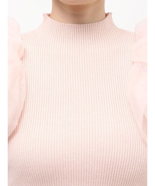 MERCURYDUO（マーキュリーデュオ）の「ボリュームチュールフリルニット（ニット/セーター・レディース・オフホワイト/ベビーピンク/ブラック・FREE）」の18枚目の写真