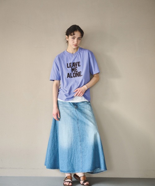 kha:ki（カーキ）の「「KHA:KI / カーキ」BOX TEE -LEAVE ME ALONE-（Tシャツ/カットソー・レディース・ホワイト/ブラック/ブルー・1）」の15枚目の写真