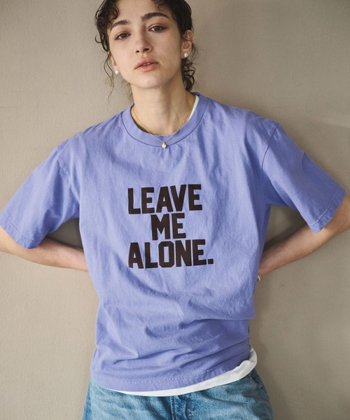kha:ki（カーキ）の「「KHA:KI / カーキ」BOX TEE -LEAVE ME ALONE-（Tシャツ/カットソー・レディース・ホワイト/ブラック/ブルー・1）」の16枚目の写真