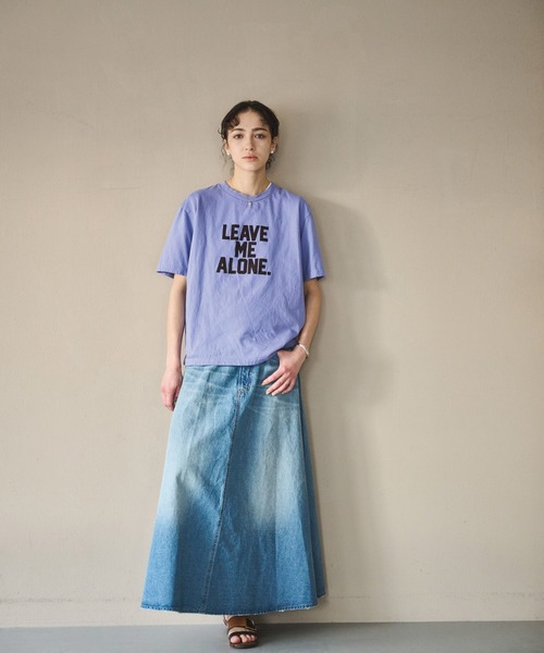 kha:ki（カーキ）の「「KHA:KI / カーキ」BOX TEE -LEAVE ME ALONE-（Tシャツ/カットソー・レディース・ホワイト/ブラック/ブルー・1）」の17枚目の写真