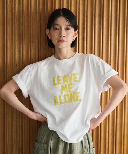 kha:ki（カーキ）の「「KHA:KI / カーキ」BOX TEE -LEAVE ME ALONE-（Tシャツ/カットソー・レディース・ホワイト/ブラック/ブルー・1）」の21枚目の写真