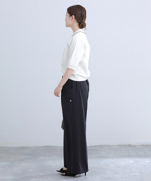 IENA（イエナ）の「《追加》フリルプルオーバー（ニット/セーター・レディース・ブラック/ホワイト・FREE）」の14枚目の写真