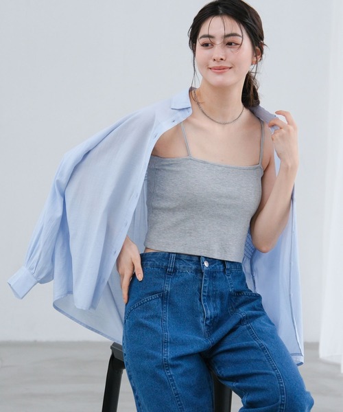 LAKOLE（ラコレ）の「クロップドカップ付きキャミ / 659991（キャミソール・レディース・ブラウン/グレー/オフホワイト/ブラック・MEDIUM/LARGE）」の14枚目の写真