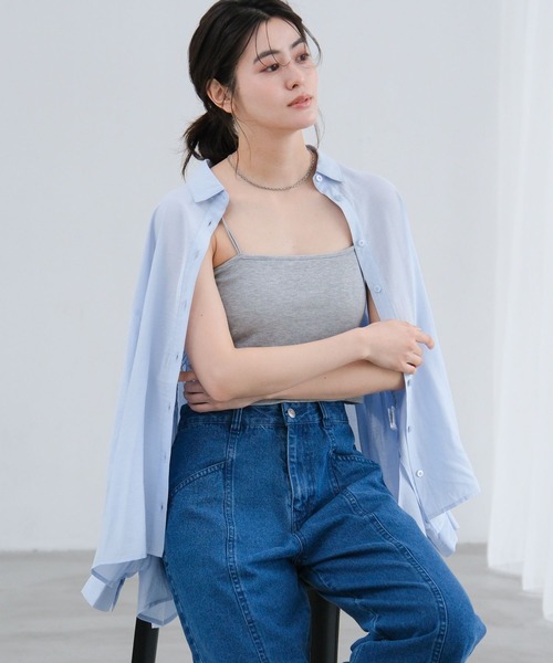 LAKOLE（ラコレ）の「クロップドカップ付きキャミ / 659991（キャミソール・レディース・ブラウン/グレー/オフホワイト/ブラック・MEDIUM/LARGE）」の15枚目の写真