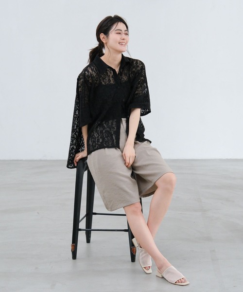 LAKOLE（ラコレ）の「クロップドカップ付きキャミ / 659991（キャミソール・レディース・ブラウン/グレー/オフホワイト/ブラック・MEDIUM/LARGE）」の8枚目の写真