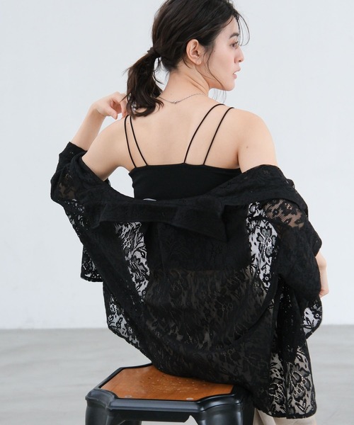 LAKOLE（ラコレ）の「クロップドカップ付きキャミ / 659991（キャミソール・レディース・ブラウン/グレー/オフホワイト/ブラック・MEDIUM/LARGE）」の12枚目の写真