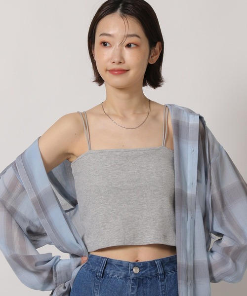 LAKOLE（ラコレ）の「クロップドカップ付きキャミ / 659991（キャミソール・レディース・ブラウン/グレー/オフホワイト/ブラック・MEDIUM/LARGE）」の19枚目の写真