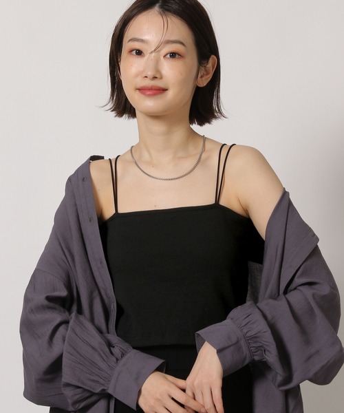 LAKOLE（ラコレ）の「クロップドカップ付きキャミ / 659991（キャミソール・レディース・ブラウン/グレー/オフホワイト/ブラック・MEDIUM/LARGE）」の17枚目の写真