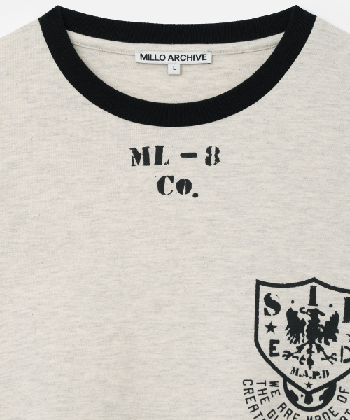 Millo Archive（ミロ アーカイブ）の「S.I.D リンガー ロングスリーブ Tシャツ [オートミール]（Tシャツ/カットソー・メンズ・その他・LARGE/X-LARGE/MEDIUM）」の2枚目の写真