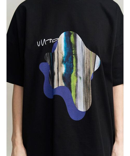 UN3D.（アンスリード）の「TIE-DYE STRIPE PRINT T-SH / タイダイストライププリントTシャツ（Tシャツ/カットソー・レディース・ブラック/ホワイト・44/38）」の3枚目の写真