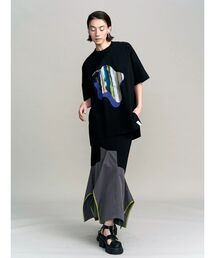 UN3D.（アンスリード）の「TIE-DYE STRIPE PRINT T-SH / タイダイストライププリントTシャツ（Tシャツ/カットソー）」