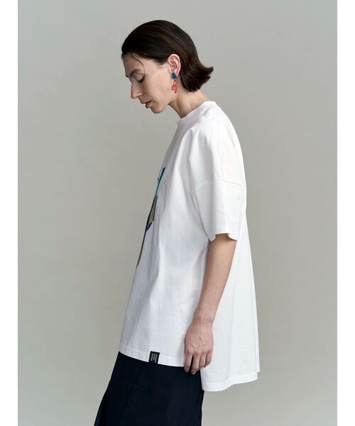 UN3D.（アンスリード）の「TIE-DYE STRIPE PRINT T-SH / タイダイストライププリントTシャツ（Tシャツ/カットソー・レディース・ブラック/ホワイト・44/38）」の8枚目の写真