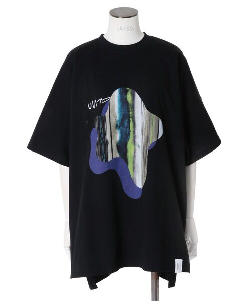 UN3D.（アンスリード）の「TIE-DYE STRIPE PRINT T-SH / タイダイストライププリントTシャツ（Tシャツ/カットソー・レディース・ブラック/ホワイト・44/38）」の14枚目の写真