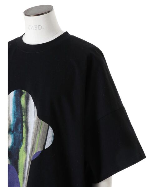 UN3D.（アンスリード）の「TIE-DYE STRIPE PRINT T-SH / タイダイストライププリントTシャツ（Tシャツ/カットソー・レディース・ブラック/ホワイト・44/38）」の18枚目の写真