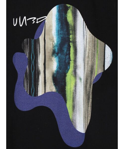 UN3D.（アンスリード）の「TIE-DYE STRIPE PRINT T-SH / タイダイストライププリントTシャツ（Tシャツ/カットソー・レディース・ブラック/ホワイト・44/38）」の21枚目の写真