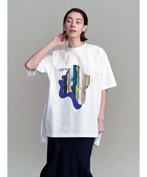 UN3D. | TIE-DYE STRIPE PRINT T-SH / タイダイストライププリントTシャツ(Tシャツ/カットソー)