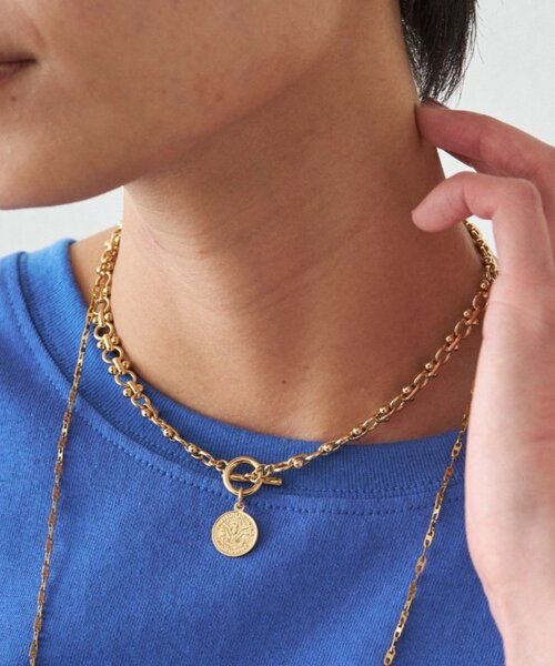 LOUNGEDRESS（ラウンジドレス）の「【GALENA/ガレナ】コインチェーンチョーカー（リング・レディース・ゴールド・FREE）」の2枚目の写真