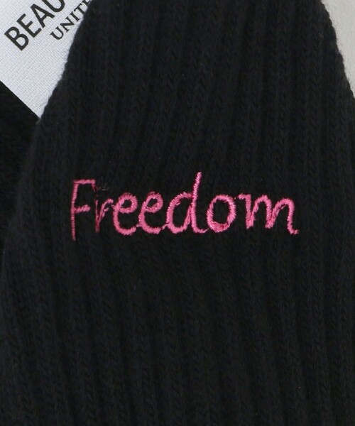 BEAUTY&YOUTH UNITED ARROWS（ビューティーアンドユースユナイテッドアローズ）の「フリーダム スタンダード エンブロイダリー ロゴ クウォーター ソックス（ソックス/靴下・メンズ・オフホワイト/ブラック/ホワイト・FREE）」の6枚目の写真