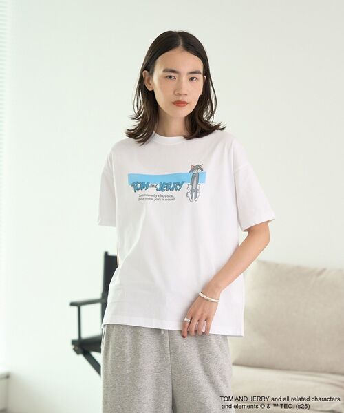 Tom&Jerry(トムアンドジェリー)の「トム/T(Tシャツ/カットソー・レディース・ホワイト・FREE)」の1枚目の写真