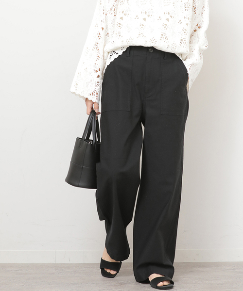JOURNAL STANDARD relume(ジャーナルスタンダード レリューム)の「《追加2》ワイドベイカーパンツ(カーゴパンツ・レディース・カーキ/ブラック/ホワイト/ベージュ・40/38/36/34)」の1枚目の写真
