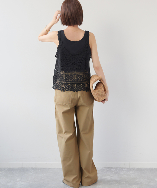 JOURNAL STANDARD relume(ジャーナルスタンダード レリューム)の「《追加2》ワイドベイカーパンツ(カーゴパンツ・レディース・カーキ/ブラック/ホワイト/ベージュ・40/38/36/34)」の12枚目の写真
