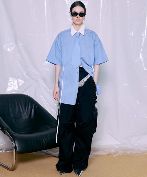 MAISON SPECIAL（メゾンスペシャル）の「【2026SUMMER PRE-ORDER】Bicolor Cargo Pants/バイカラーカーゴパンツ（カーゴパンツ・レディース・ホワイト/カーキ/ブラック・36/38）」の16枚目の写真