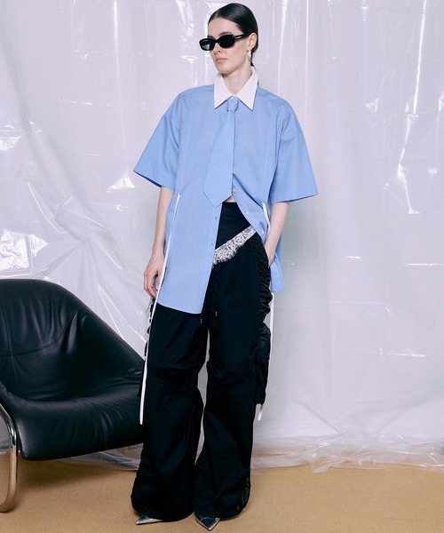 MAISON SPECIAL（メゾンスペシャル）の「【2026SUMMER PRE-ORDER】Bicolor Cargo Pants/バイカラーカーゴパンツ（カーゴパンツ・レディース・ホワイト/カーキ/ブラック・36/38）」の20枚目の写真