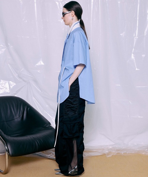 MAISON SPECIAL（メゾンスペシャル）の「【2026SUMMER PRE-ORDER】Bicolor Cargo Pants/バイカラーカーゴパンツ（カーゴパンツ・レディース・ホワイト/カーキ/ブラック・36/38）」の22枚目の写真