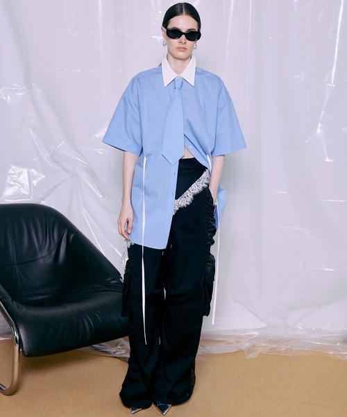MAISON SPECIAL（メゾンスペシャル）の「【2026SUMMER PRE-ORDER】Bicolor Cargo Pants/バイカラーカーゴパンツ（カーゴパンツ・レディース・ホワイト/カーキ/ブラック・36/38）」の17枚目の写真
